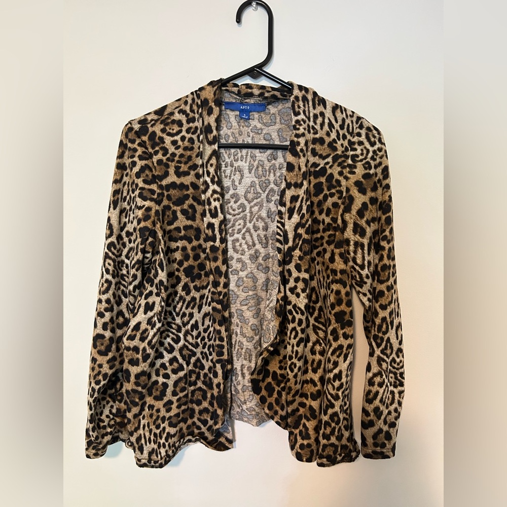 Animal print cardigan